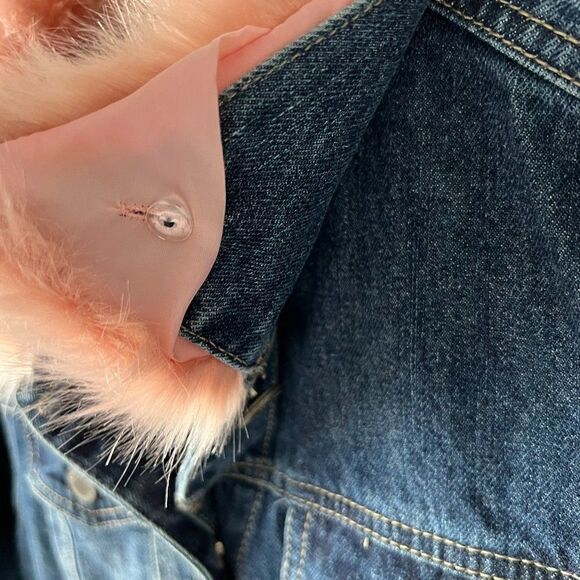 YMI Jean Jacket W/Removeable Faux Fur Around Neck Size L - Picture 4 of 9